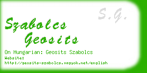 szabolcs geosits business card